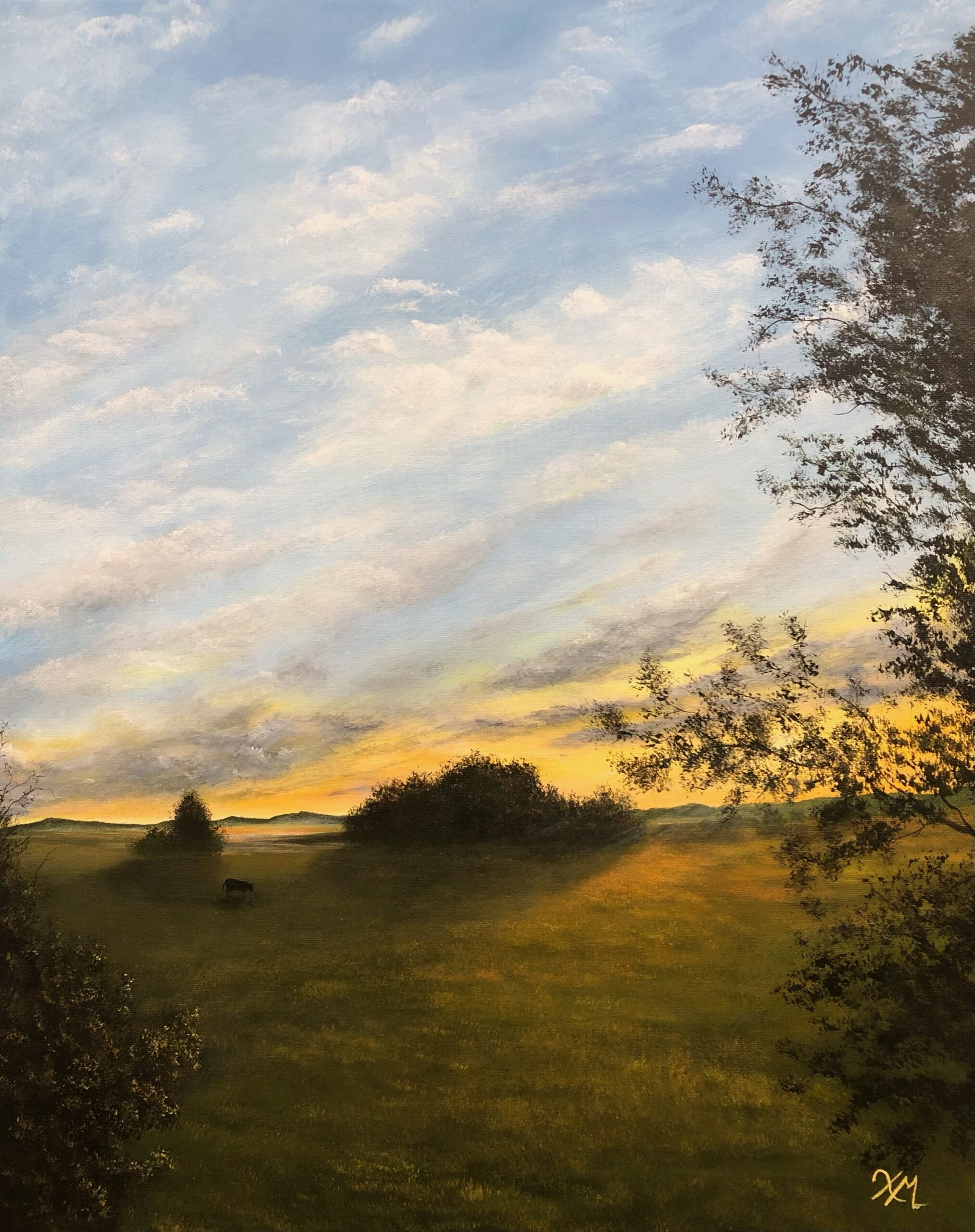 August Morning - Painting by Xandria Maurer