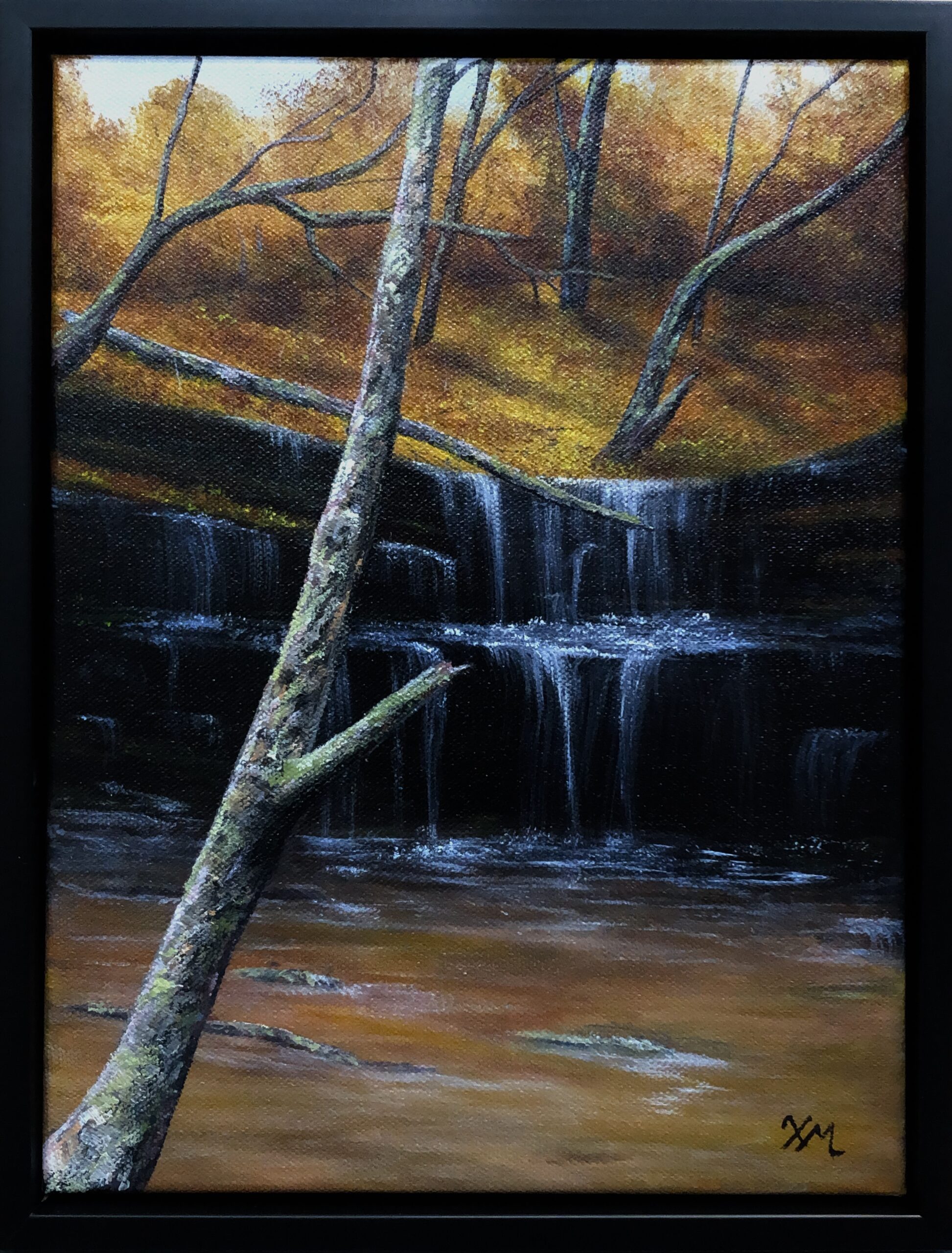 Autumn Cascade - Framed - Fine Art by Xandria Maurer