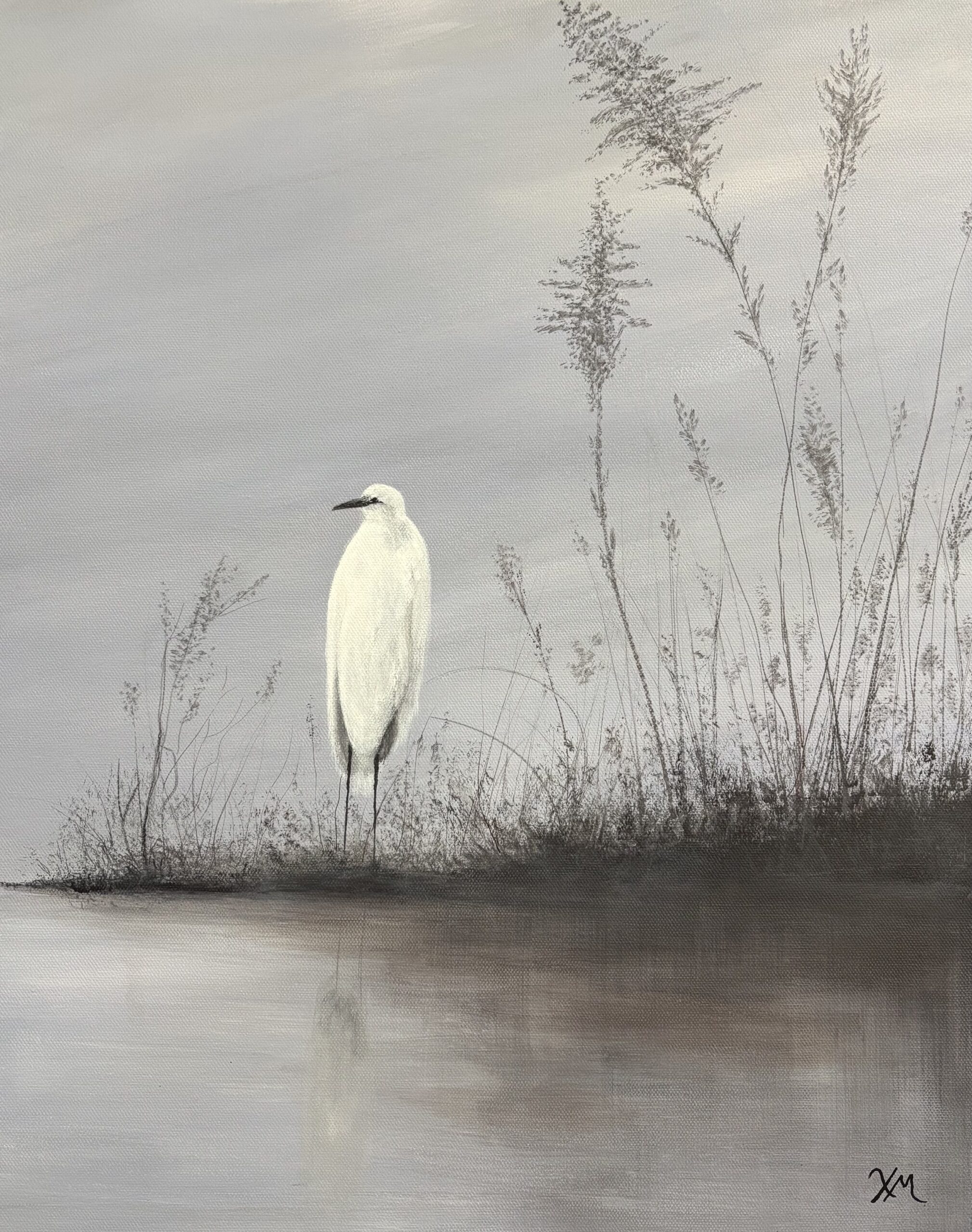 Heron in the Mist - Fine Art by Xandria Maurer