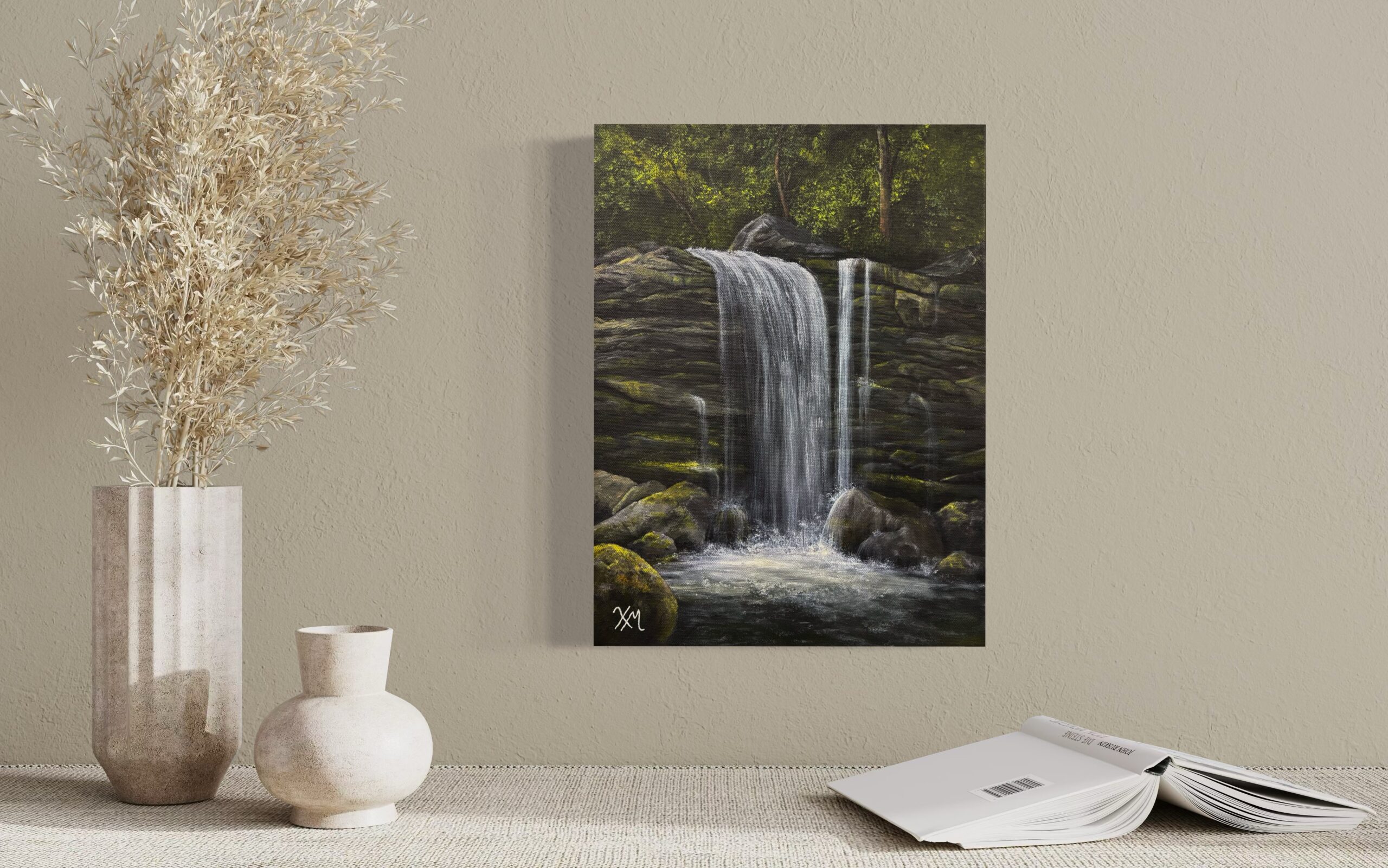 Whispering Falls on Wall Whispering Falls on Wall - Fine Art by Xandria Maurer