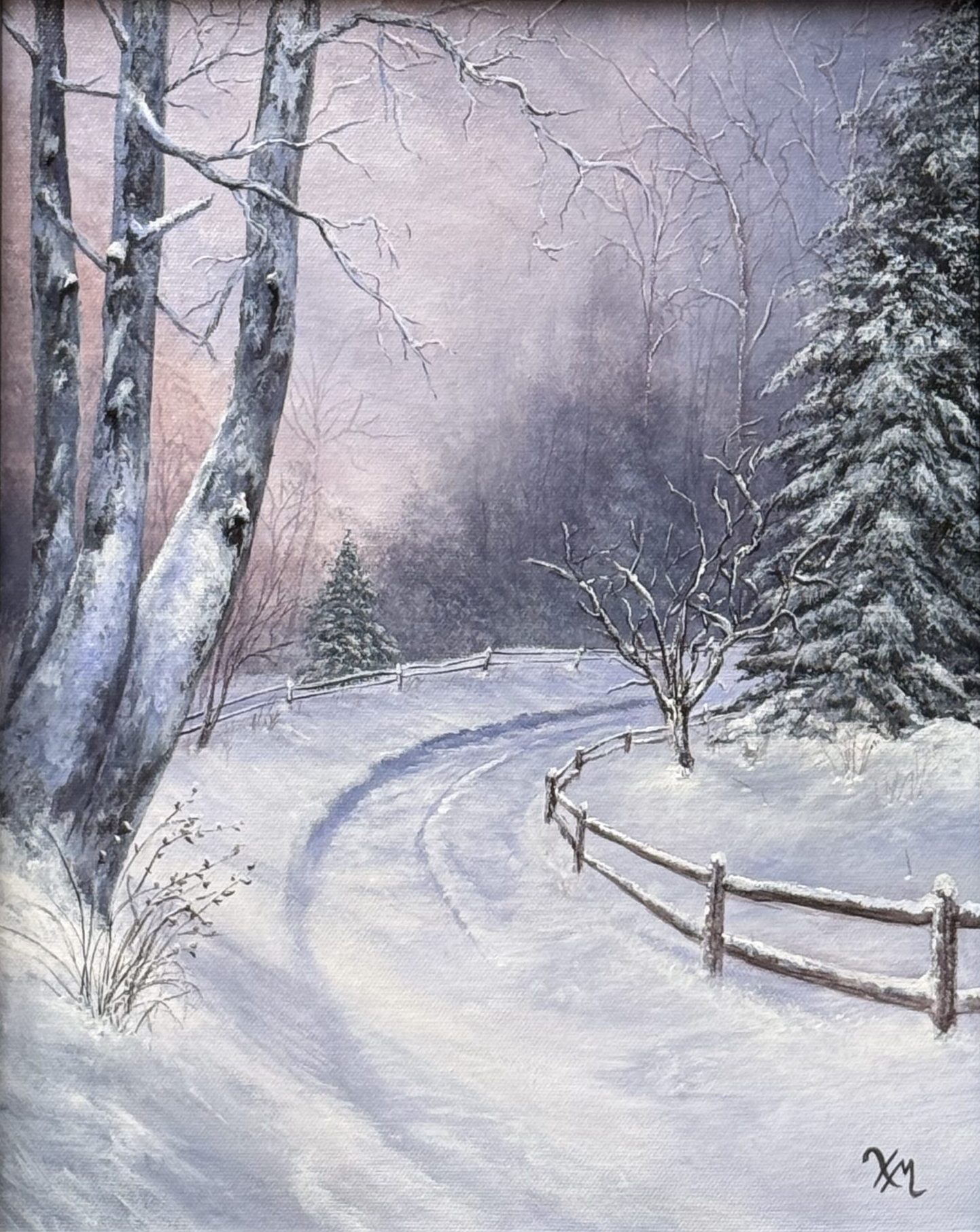 Twilights Drift Twilights Drift on Easel - Fine Art by Xandria Maurer