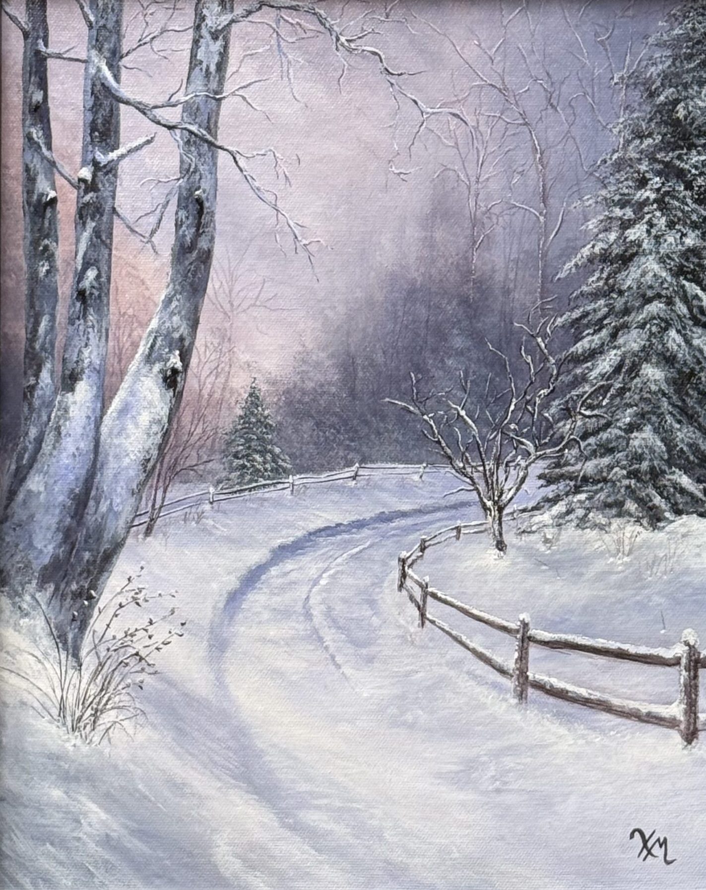 Twilights Drift on Easel - Fine Art by Xandria Maurer