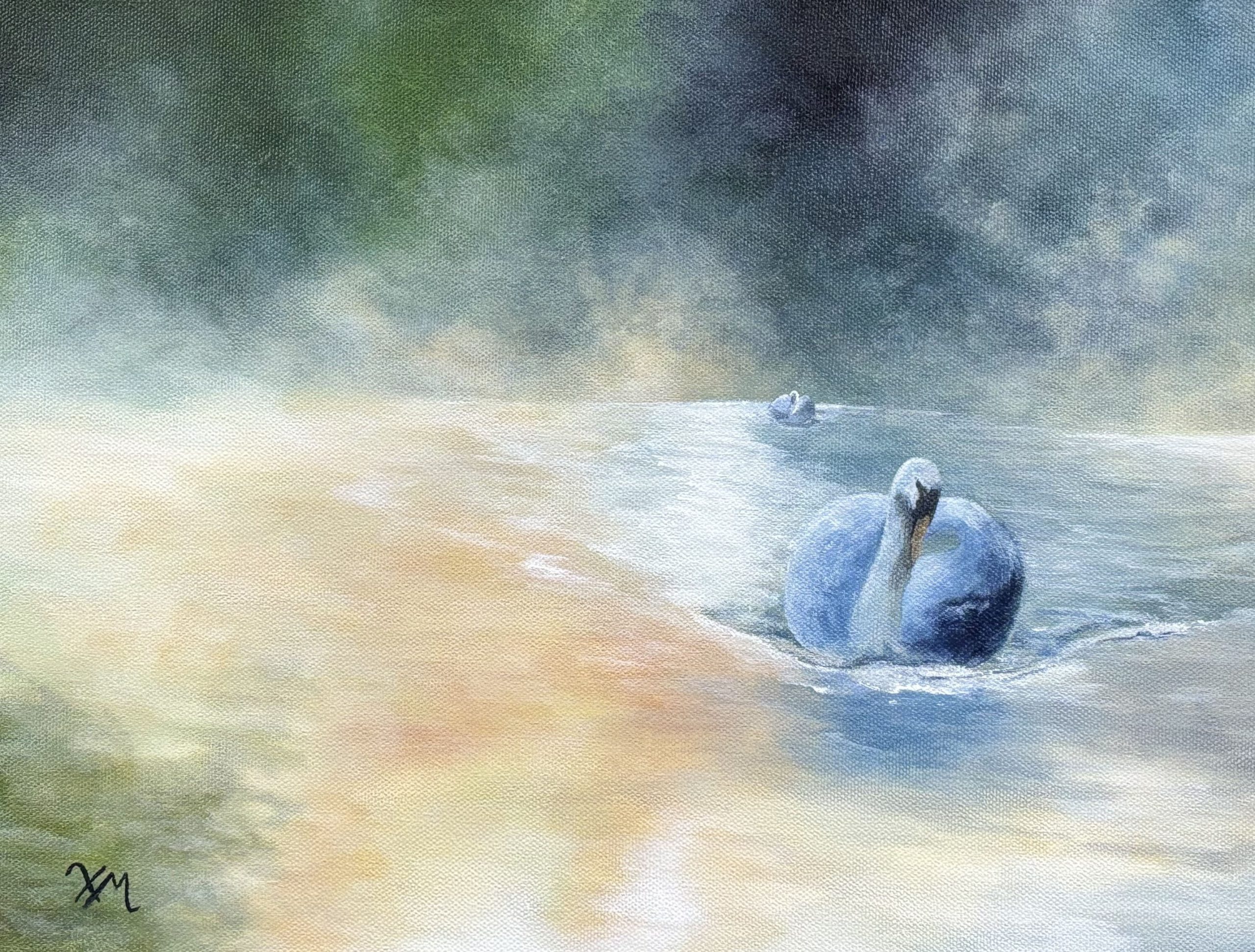 Swans in the Mist Swans in the Mist - Fine Art by Xandria Maurer