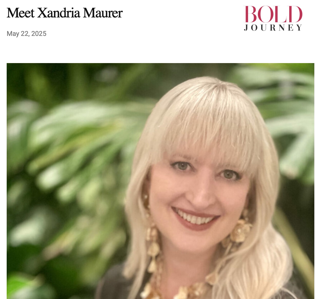 Bold Journey - Xandria Maurer