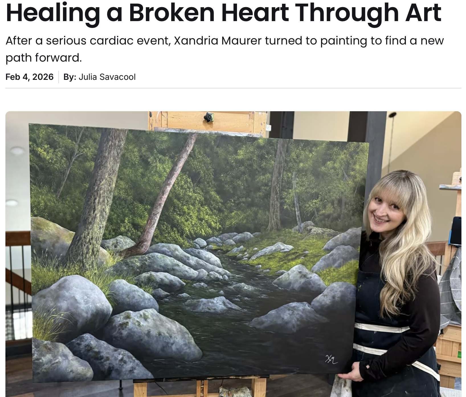 Health Central Article – Xandria Mauer https://www.healthcentral.com/condition/heart-disease/healing-broken-heart-syndrome-through-art
