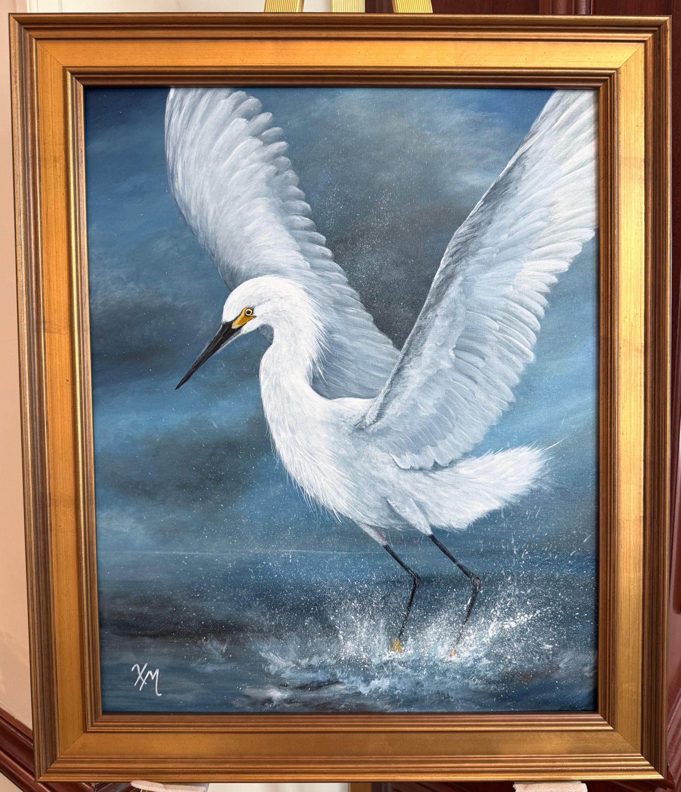 Grace in the Tempest framed Grace in the Tempest framed - Fine Art by Xandria Maurer